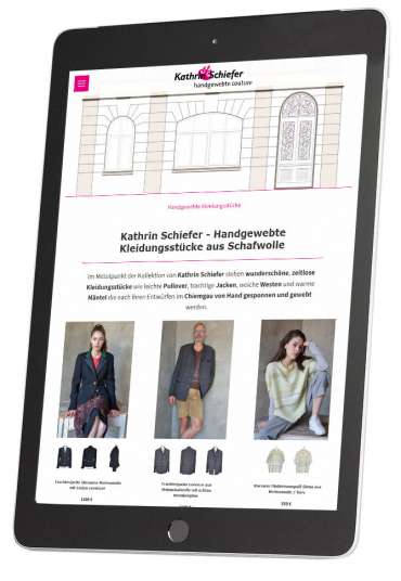 Resonsiver Online Shop Kathrin Schiefer Handgewebte Couture