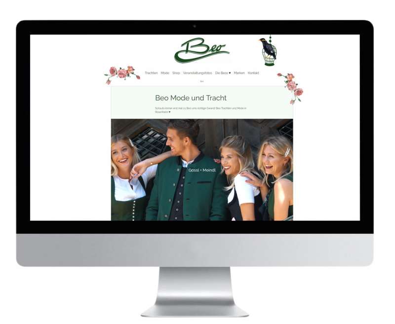Webseiten Gestaltung für Beo Trachten und Mode