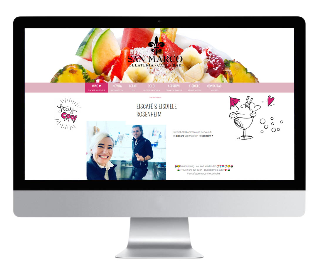Content Management System für Eiscafé San Marco