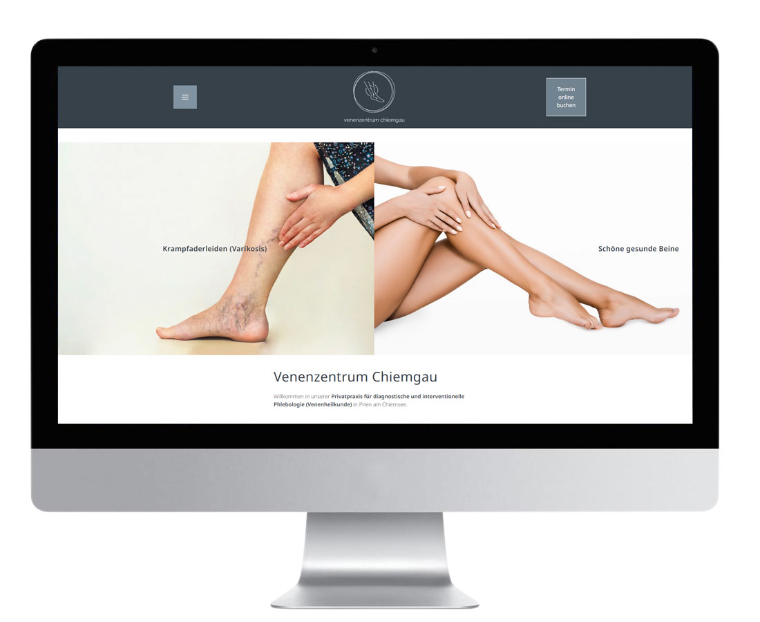 Gestaltung Internetseite für Venenzentrum Chiemgau