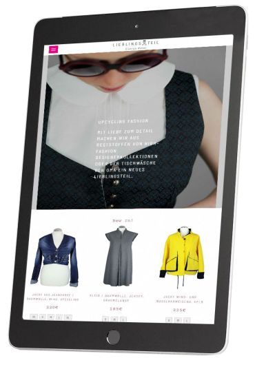 Responsiver online Shop für Lieblingsteil Upcycling Fashion