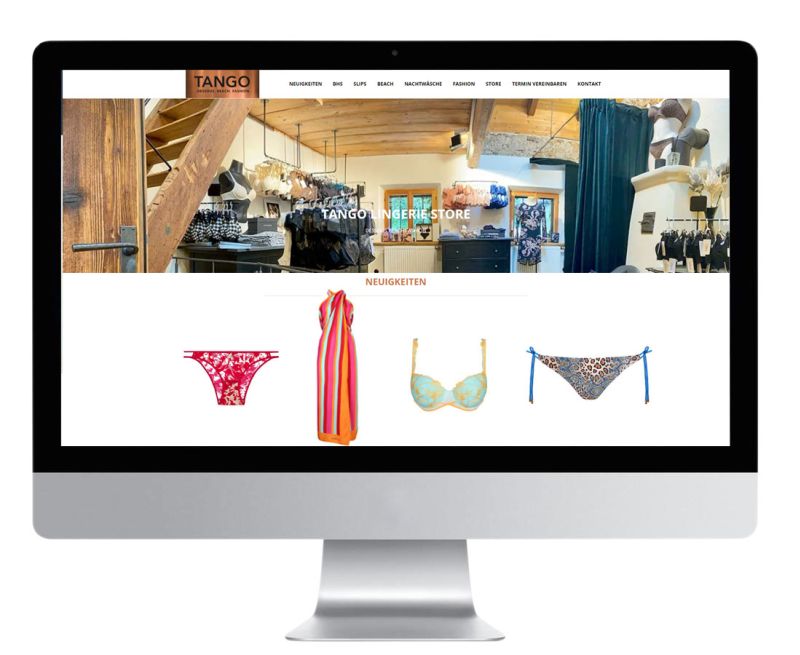 Erstellung Webseite für Tango Lingerie Store