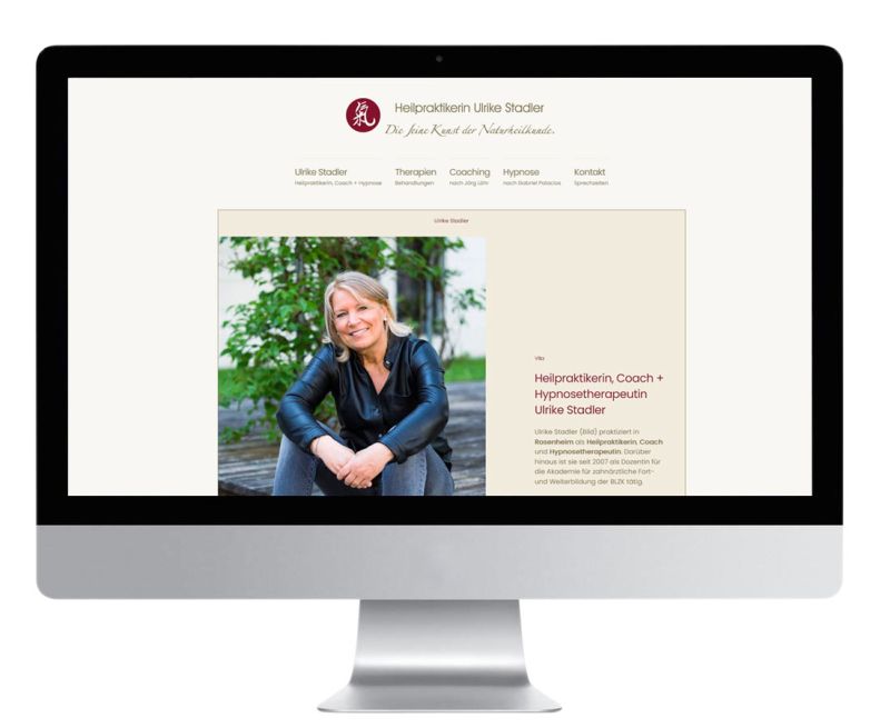 Gestaltung Heilpraktiker Webseite für Ulrike Stadler