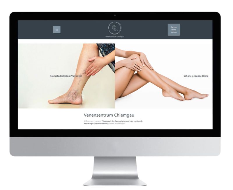 Gestaltung Internetseite für Venenzentrum Chiemgau