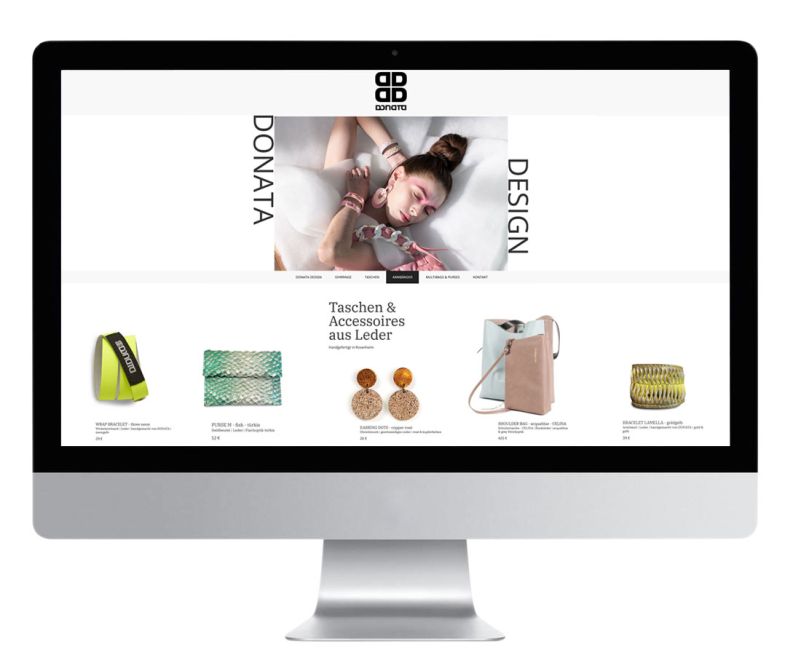 Webseiten Gestaltung für Donata Design Taschen & Accessoires