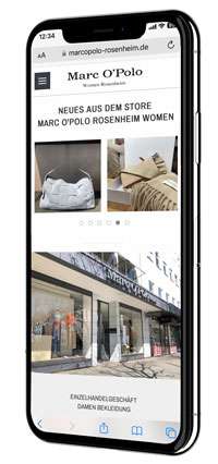 Smartphone - Marc O'Polo Einzelhandel Stores: Augsburg, Garmisch, Landshut, Rosenheim