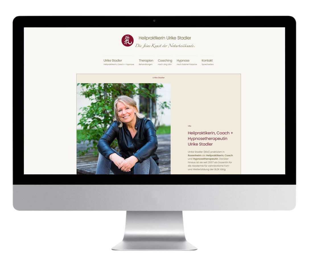 Gestaltung Heilpraktiker Webseite für Ulrike Stadler