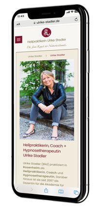 Ulrike Stadler Heilpraktiker Webseite Smartphone