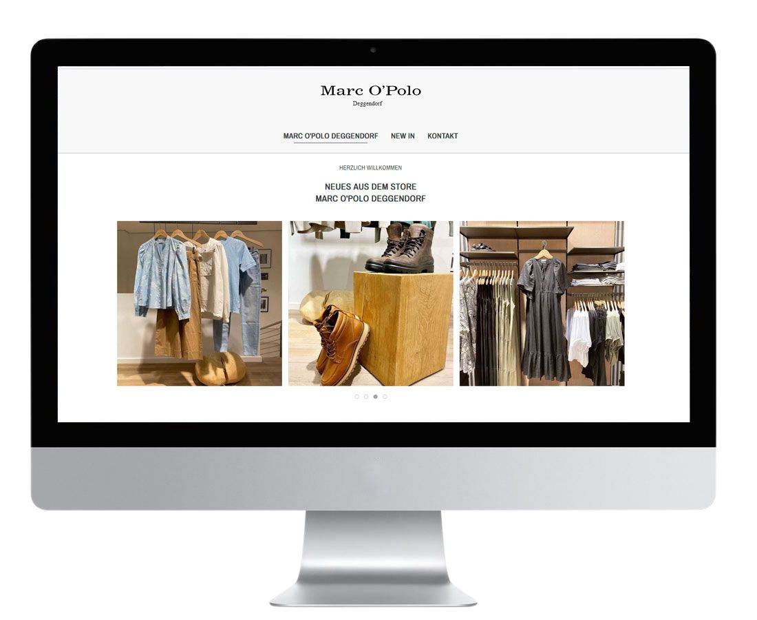 Webseiten Gestaltung für Marc O'Polo Store Deggendorf