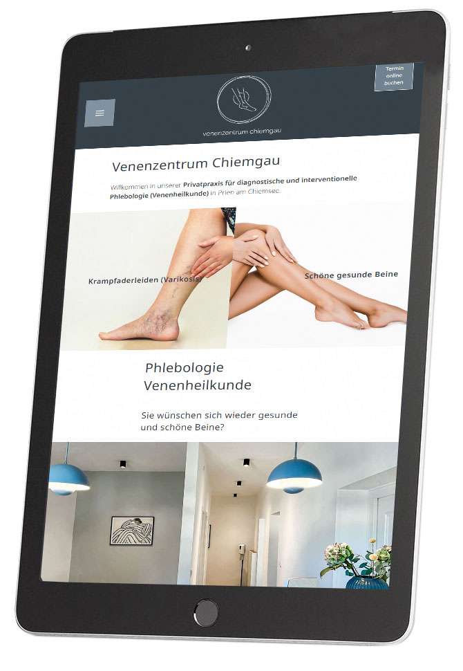 Resonsive Arzt Webseite Venenzentrum Chiemgau